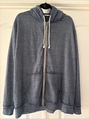 Threads 4 Thought Men's Zip Hoodie in Heather Blue